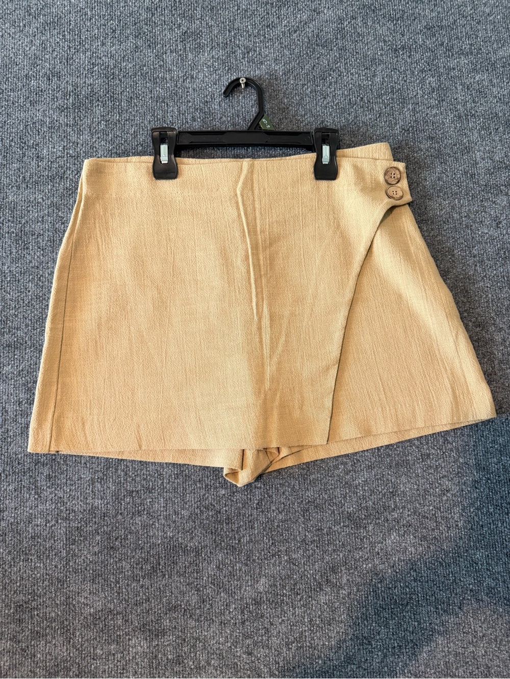 Zara Wrap-Front Skort in Light Tan
